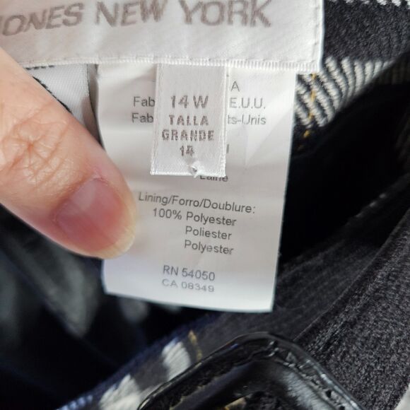 JONES NEW YORK Wool Skirt with Belt Size 14W - Picture 4 of 5